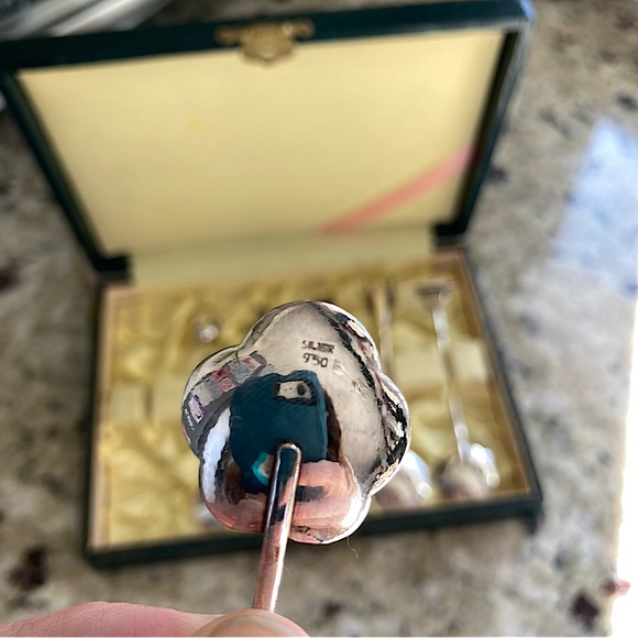 Antique Japanese Sterling Silver Demitasse Spoons, Set of 6 - Picture 15 of 16